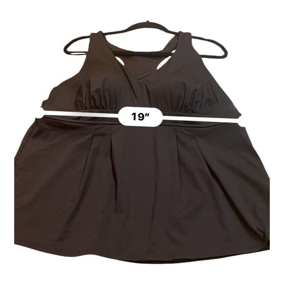 Lands’ End Black Halter Tankini Swim Top Plus Size 20W - Picture 7 of 7